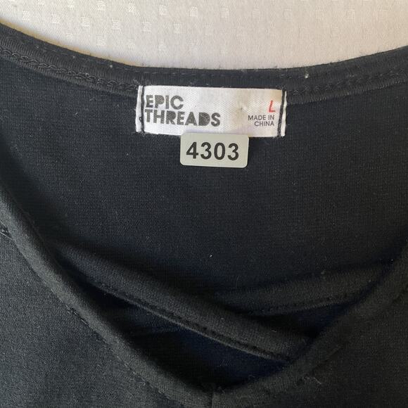 Epic Threads Youth Girls Dress L Black Fit & Flare Party Sequin Sleeveless - Picture 2 of 9